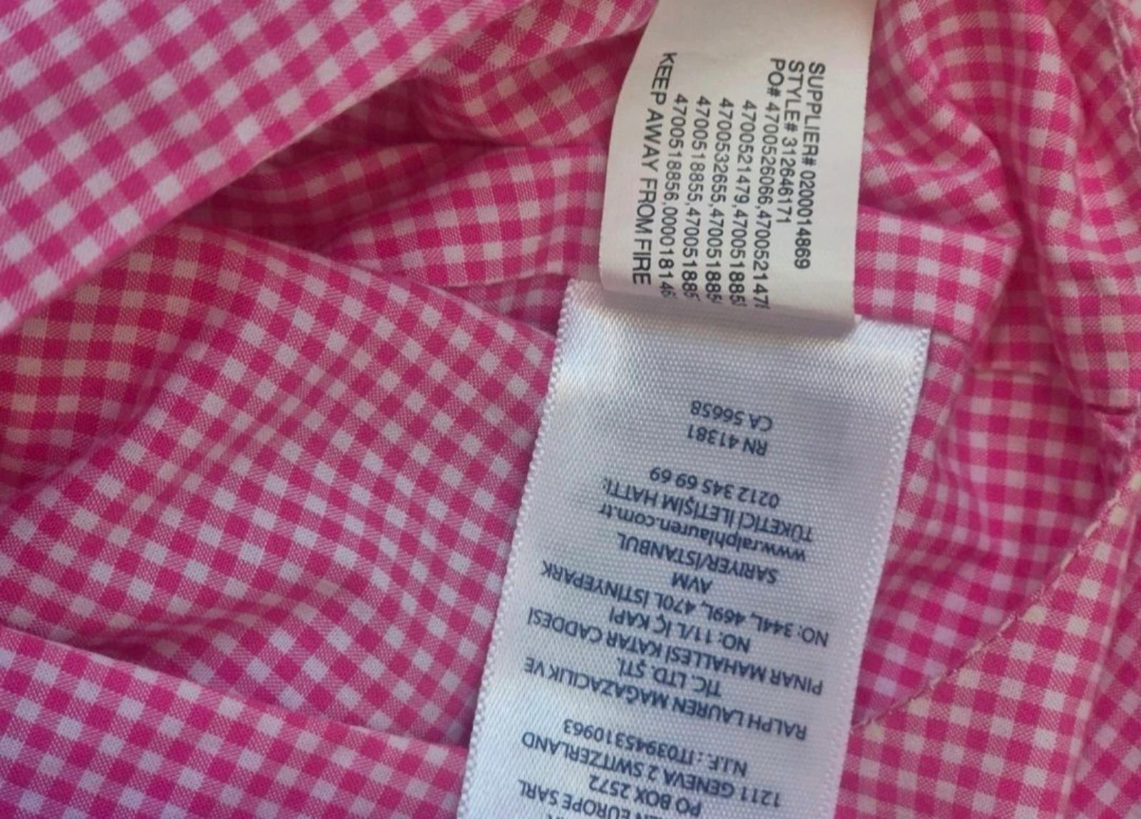 Roze Vichy-gestreepte jurk met kanten kraag. Polo Ralph Lauren. Maat 6 jaar. Evenementen. Gasten – photo 10